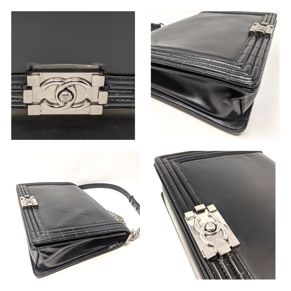 πHPπCHANEL Boy Black Flap Reverso Calfskin Bag - Picture 9 of 16